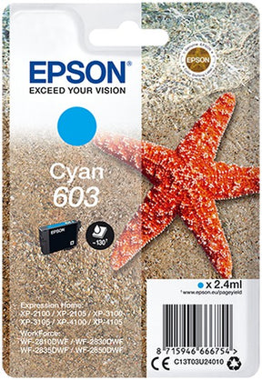 Epson 603 Starfish Cyan Ink Cartridge