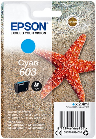Epson 603 Starfish Cyan Ink Cartridge