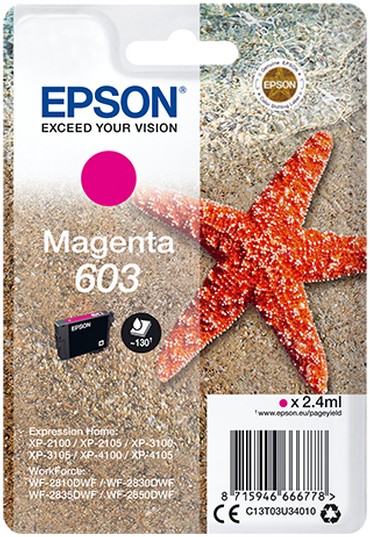 Epson 603 Starfish Magenta Ink Cartridge
