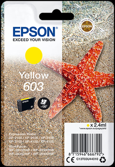 Epson 603 Starfish Yellow Ink Cartridge