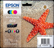 Epson 603 Starfish Black Cyan Magenta Yellow Ink Cartridge Combo Pack