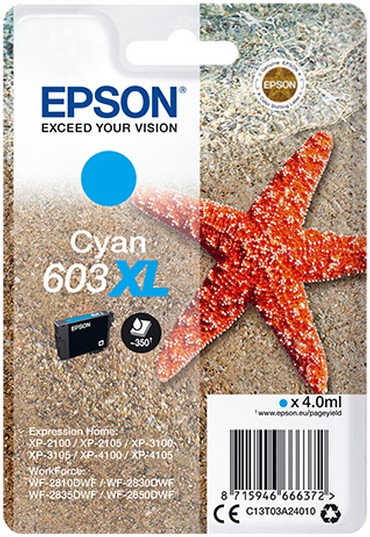 Epson 603XL Starfish Cyan Ink Cartridge