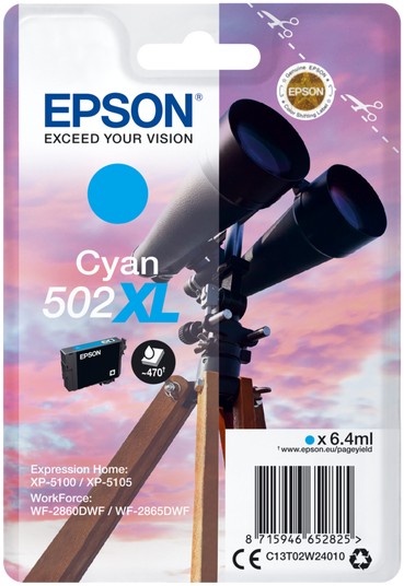 Epson 502XL Binoculars Cyan Ink Cartridge