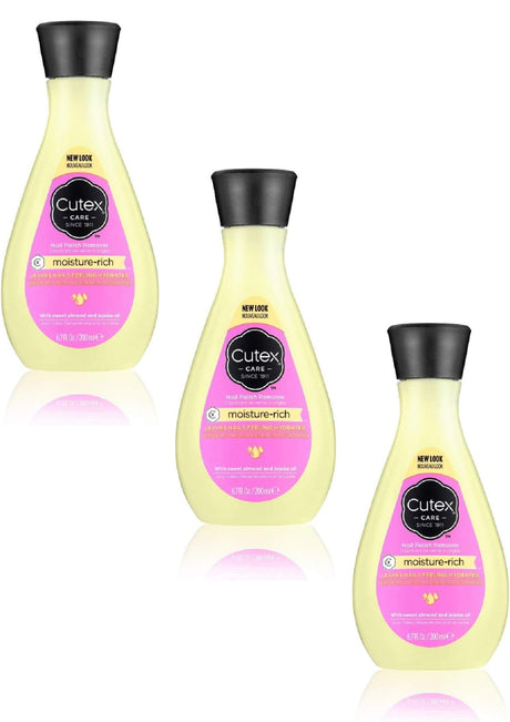 Cutex Moisture Rich Nail Polish Remover 200ml - 3 Pack