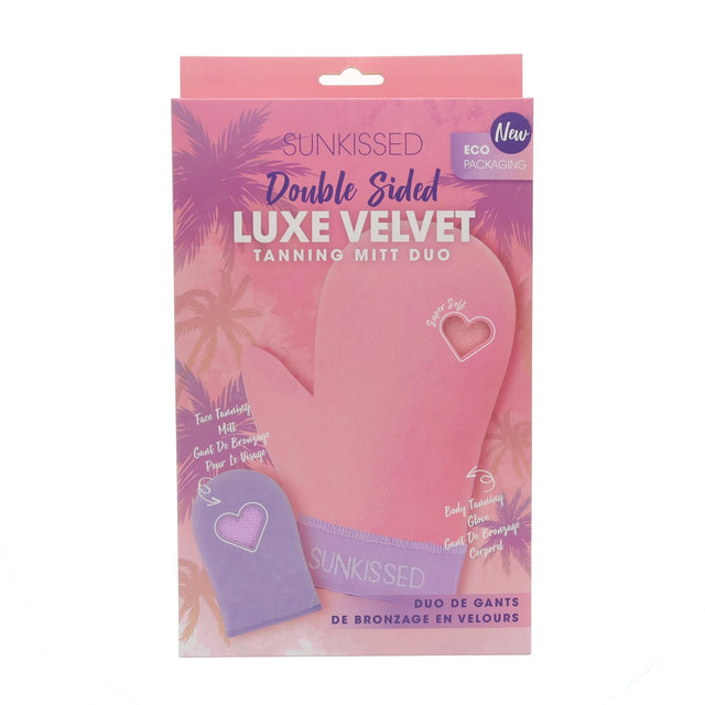 Sunkissed Double Sided Luxe Velvet Tanning Mitt Duo