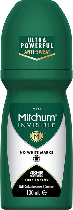 Mitchum Deodorant Invisible Roll On Pure Energy 100ml