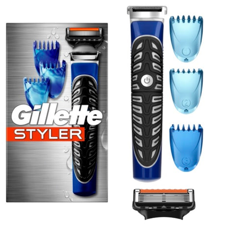 Gillette 4-in-1 Precision Body and Beard Trimmer for Men -  Razor and Sculpter with 1 ProGlide Blade and 3 Clogs