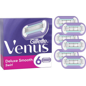 Gillette Venus Deluxe Smooth Swirl Razor Blades - 6 Pack