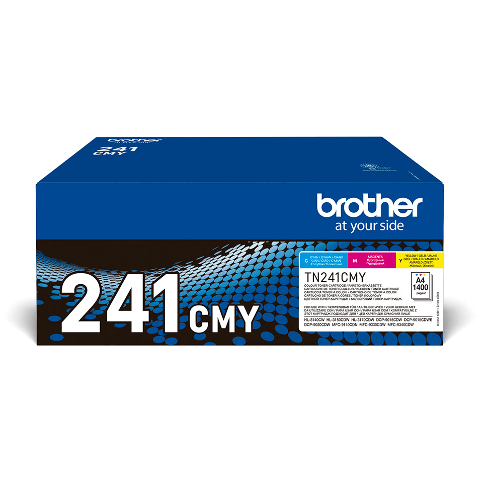 Brother TN-241CMY 3-Pack Cyan/Magenta/Yellow Standard Yield Toner Cartridges - TN241CMY