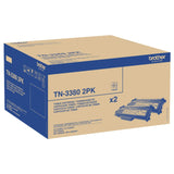 Brother TN-3380TWIN 2-Pack Black High Yield Toner Cartridges
