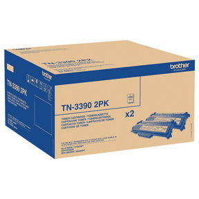 Brother TN-3390TWIN 2-Pack Black Super High Yield Toner Cartridges - TN3390TWIN