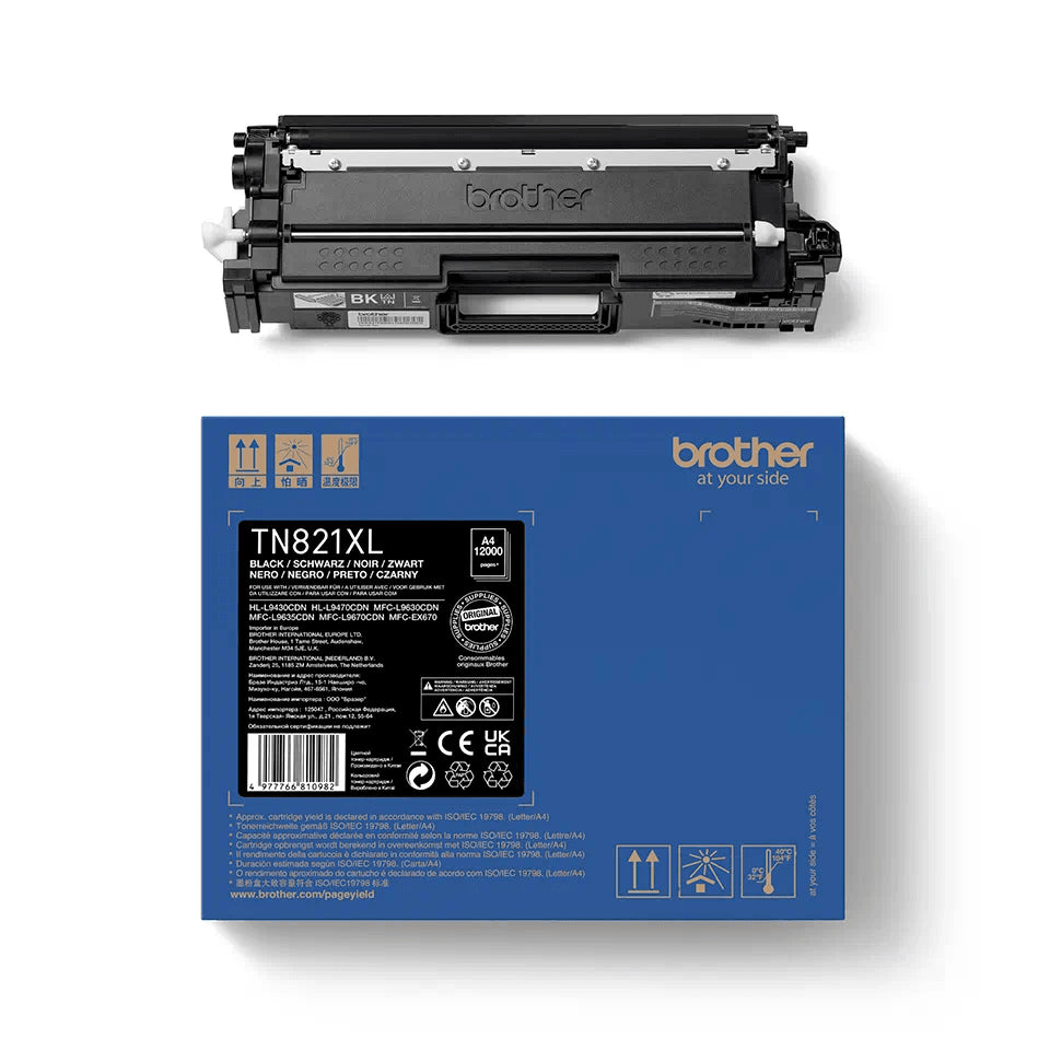 Brother TN-821XLBK Black High Yield Toner Cartridge