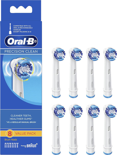 Oral-B Precision Clean Electric Toothbrush Heads - 8 Piece Bundle (2 Packs of 4)