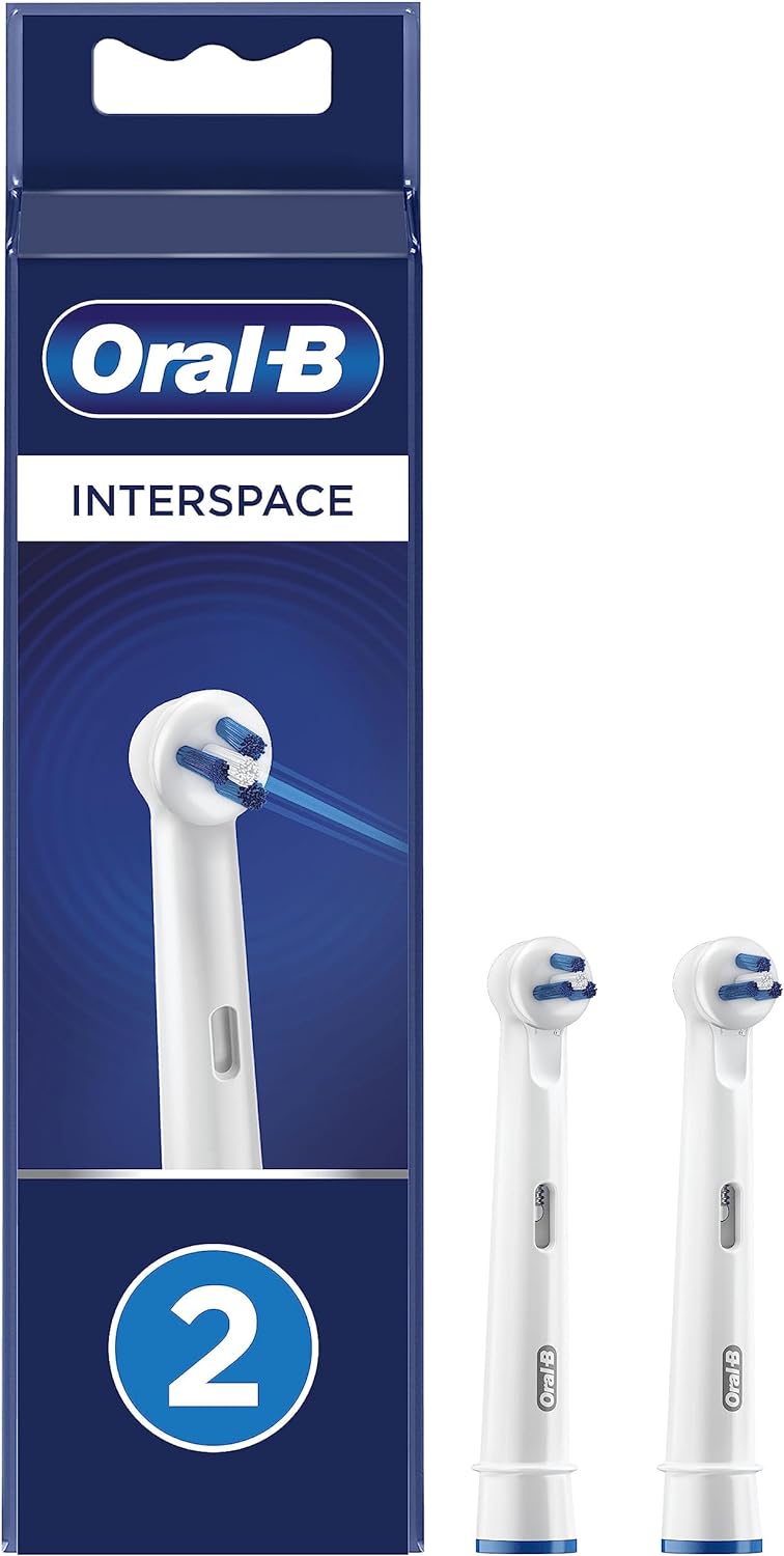 Oral-B Interspace Electric Toothbrush Head Deep Plaque Remover - Pack of 2