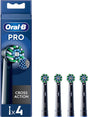 Oral-B Pro Cross Action Electric Toothbrush Heads Black - 4 Pack