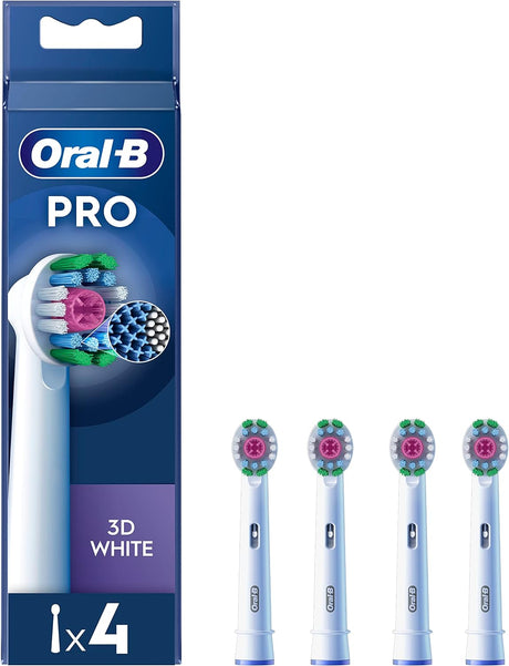 Oral-B Pro 3D White Electric Toothbrush Heads - 4 Pack