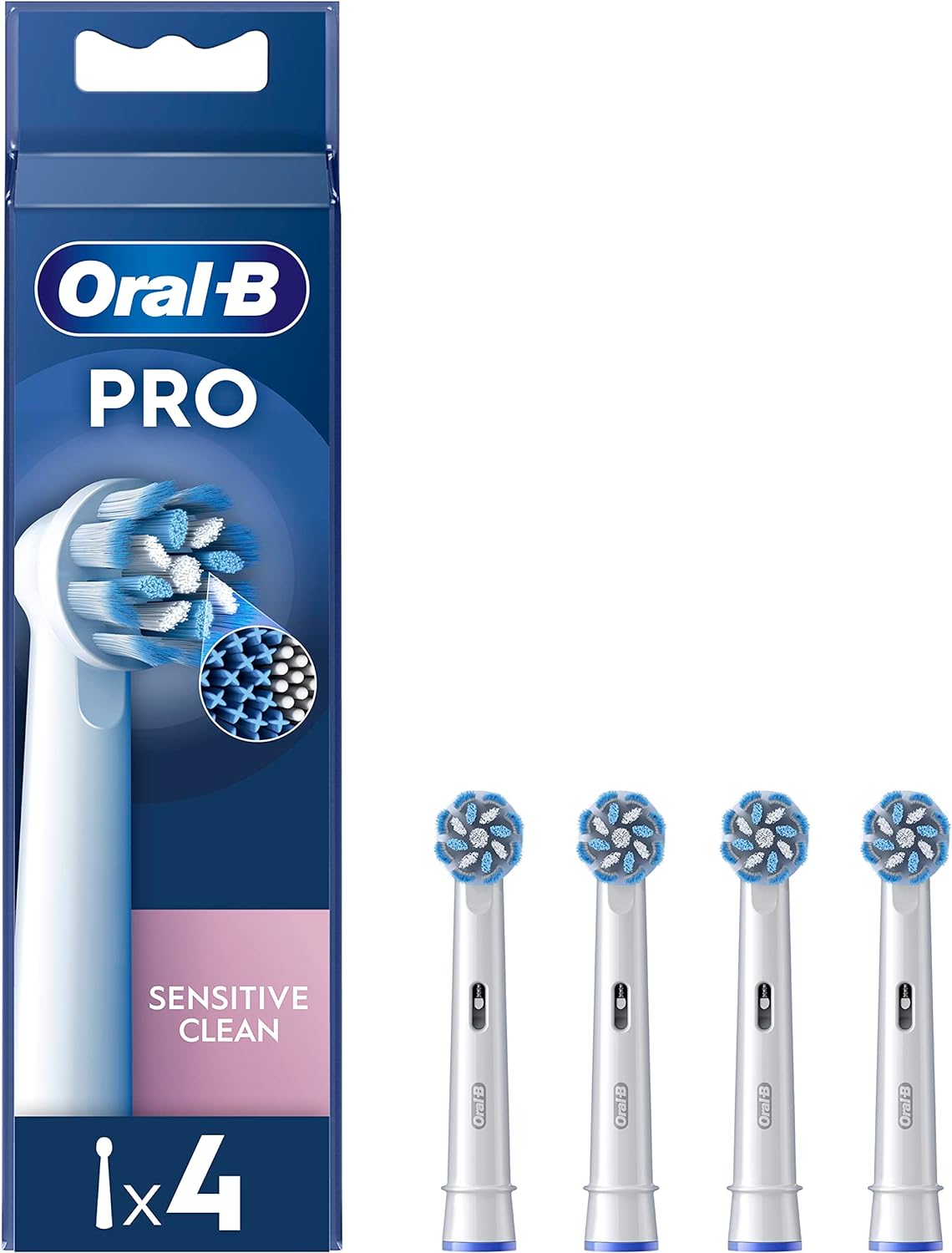 Oral-B Pro Sensitive Clean Electric Toothbrush Heads - 4 Pack