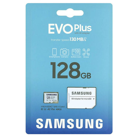 Samsung EVO Plus MicroSD Memory Card with SD Adapter 128GB