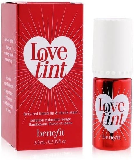 Benefit Lovetint Fiery Red Lip Stain and Liquid Blush Tint 6ml