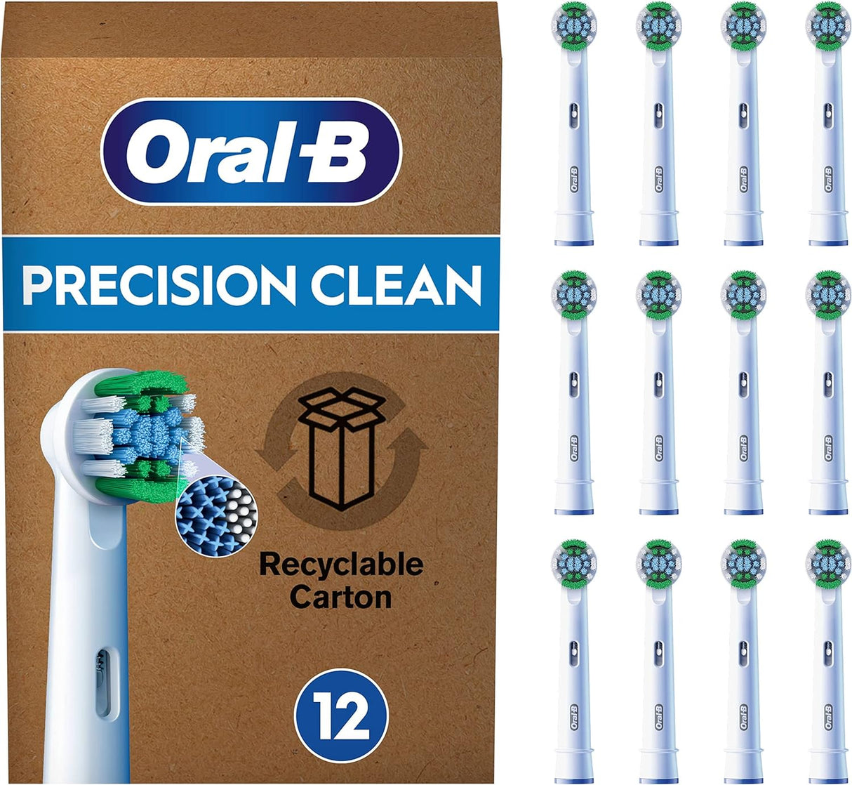 Oral-B Pro Precision Clean Electric Toothbrush Heads - 12 Pack