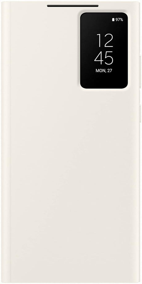 Samsung Galaxy S23 Ultra Smart View Wallet Phone Case - Cream