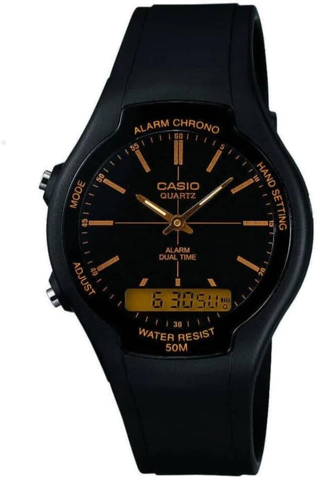 Casio Men's Dual Display Watch Black - AW90H/9EV