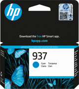 HP 937 Cyan Ink Cartridge - 4S6W2NE