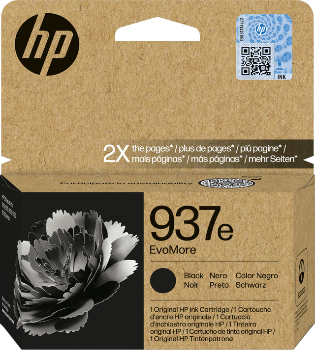 HP 937e EvoMore Black Ink Cartridge - 4S6W9NE