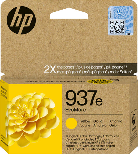 HP 937e EvoMore Yellow Ink Cartridge - 4S6W8NE
