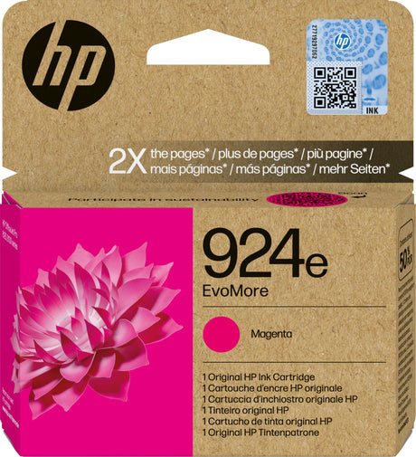 HP 924e EvoMore Magenta Ink Cartridge - 4K0U8NE
