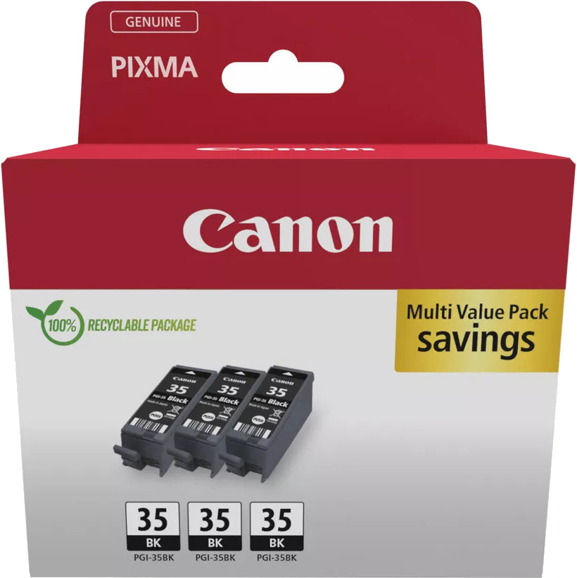 Canon PGI-35 Black Ink Cartridge Triple Combo Pack - 1509B028