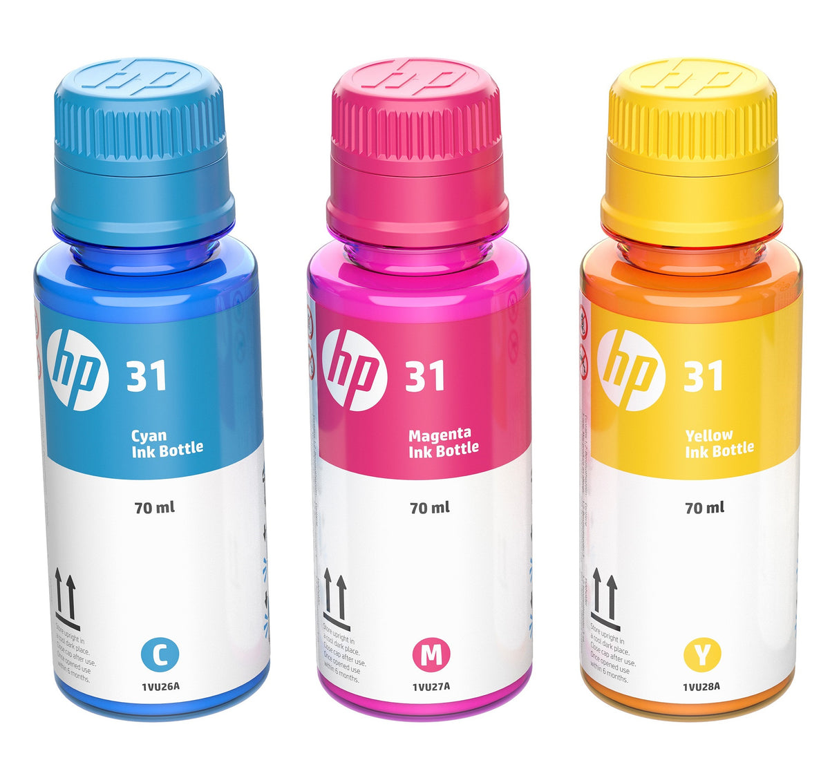 HP 31 Cyan Magenta Yellow Ink Bottle Bundle Pack