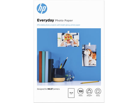 HP Everyday Photo Paper Glossy 200 g/m2 10 x 15 cm (4 x 6in) 100 Sheets - CR757A