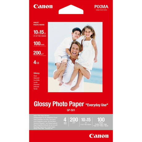 Canon GP-501 Everyday Use Photo Paper - Glossy - 200 g/m2 - 10 x 15 cm (4 x 6in) - 100 Sheets - 0775B003