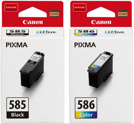 Canon PG-585 Black and CL-586 Colour Ink Cartridge Bundle Pack