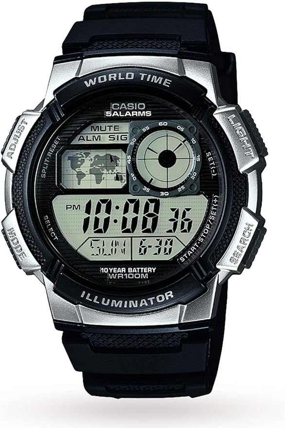 Classic Combi Watch Black Silver AE 1000W 1A2VEF