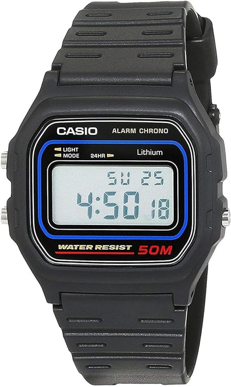 Casio Casual Digital Watch with Black Resin Strap - W-59-1VQES