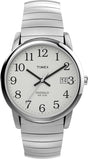 Timex Mens Easy Reader Watch with Stainless Steel Expansion Band Silver - T2H451