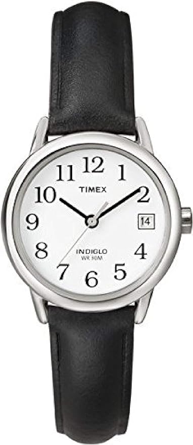Timex Womens Easy Reader Date Watch Black/Silver - T2H331