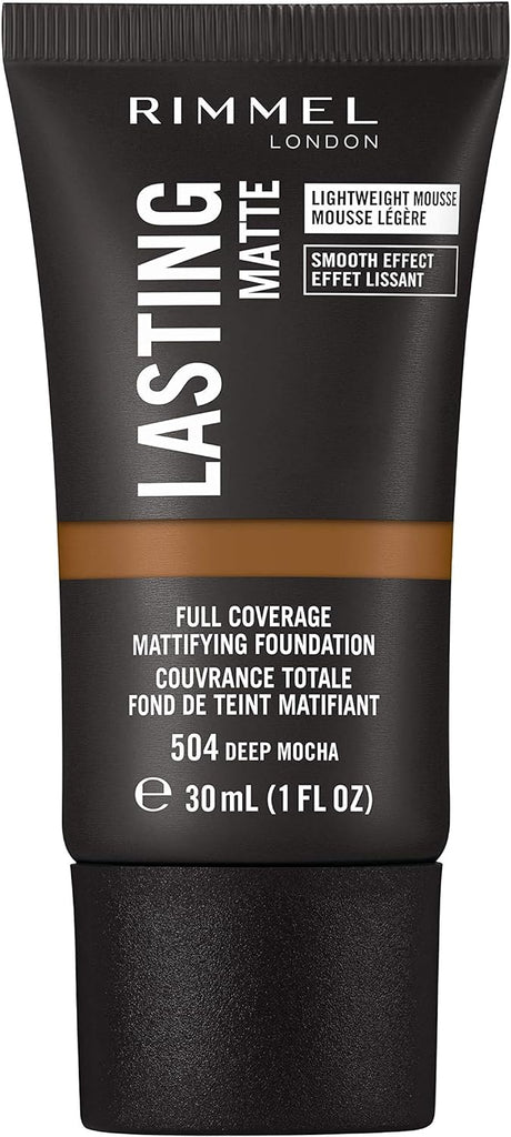 Rimmel Lasting Matte Foundation 504 Deep Mocha 30ml