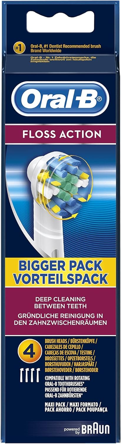 Oral-B FlossAction Heads, Pack of 4
