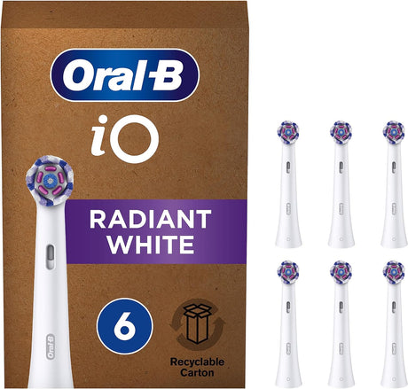 Oral-B iO Radiant White Electric Toothbrush Heads - 6 Piece Bundle