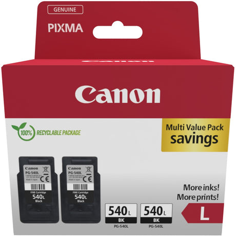 Canon PG-540L Black Ink Cartridge Twin Combo Pack - 5224B020