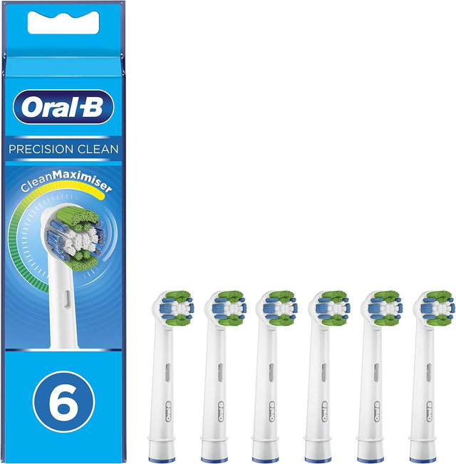 Oral-B Precision Clean Electric Toothbrush Heads with CleanMaximiser - 6 Piece Bundle (3 Packs of 2)