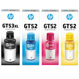 HP GT53XL Black and GT52 Cyan Magenta Yellow Ink Bottle Bundle Pack