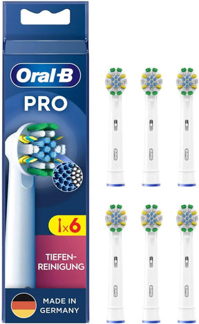 Oral B FlossAction White Toothbrush Heads - 6 Pack