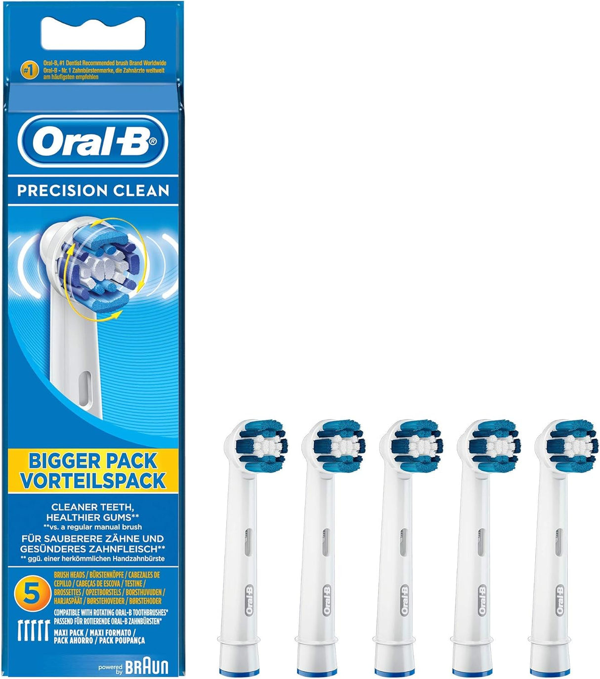Braun Oral-B Precision Clean Electric Replacement Toothbrush Heads - Pack of 5