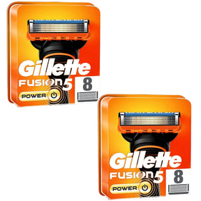 Gillette Fusion5 Power Razor Blades - 16 Piece Bundle (2 Packs of 8)