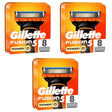 Gillette Fusion5 Power Razor Blades - 24 Piece Bundle (3 Packs of 8)