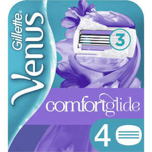 Gillette Venus ComfortGlide Breeze Razor Blades - 12 Piece Bundle (3 Packs of 4)
